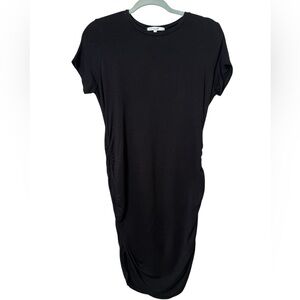 Antistar Large Black Dress with Rouched Siding